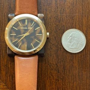Michael Kors tortoiseshell watch with brown band